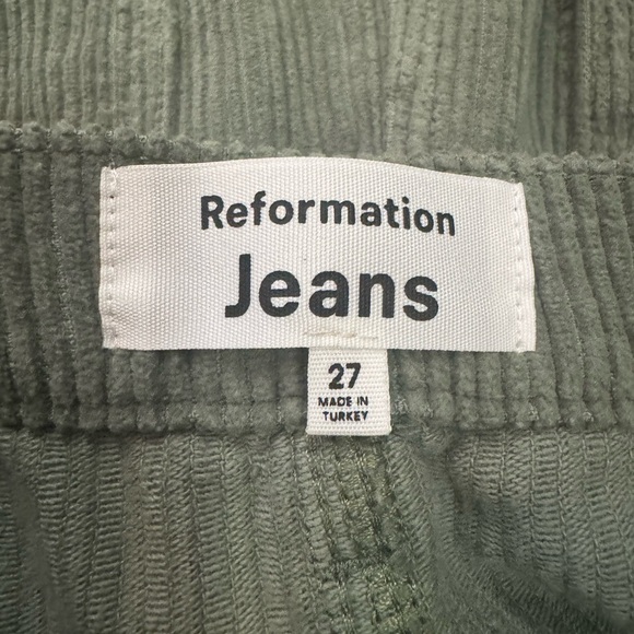 Reformation Olive Wide Leg Pants - Picture 2 of 5